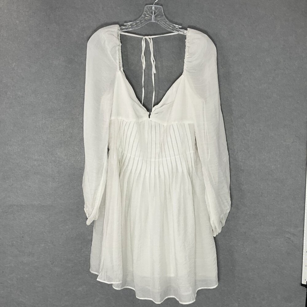Astr the Label Dress Womens Sz M Off‎ White FLowy Semi Sheer Fairy Angelcore
